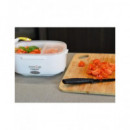 BEPER Fiambrera Electrica 2 En 1 Con Recipientes Extraibles 40W Con Cuchara Blanco Amarillo 90.920G