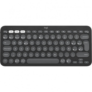 TECLADO LOGITECH PEBBLE KEYS 2 K380S TKL WIRELESS BLACK