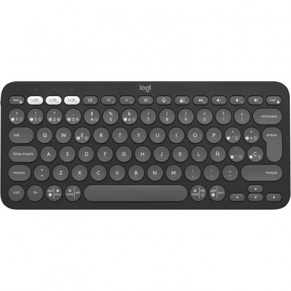 TECLADO LOGITECH PEBBLE KEYS 2 K380S TKL WIRELESS BLACK