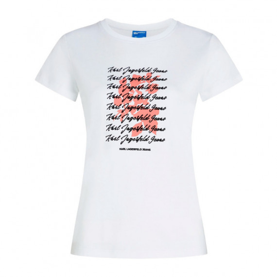 CAMISETA SLIM TEE FLOCKED FLORAL