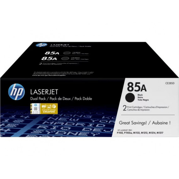Toner HP Pack X2 CE285AD Black
