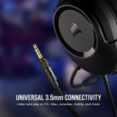 Auriculares + Microfono CORSAIR HS35 USB Gaming Headset Black