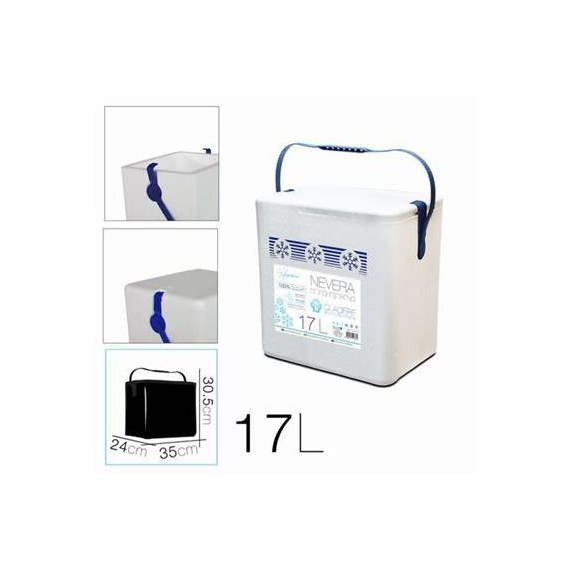 OUTDOOR Nevera Poliestireno 17L Con Asas Plastica