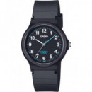 CASIO LQ-24B-1BEF Reloj Analogico, Resistente al Agua, Correa de Resina