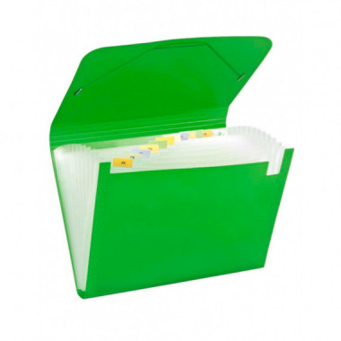 CARPETA FUELLE FOLIO PLASTICO CARCHIVO VERDE