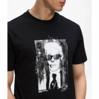Klj Reg Karl Kameo Tee Black  KARL LAGERFELD
