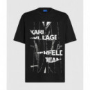 KLJ RELAXED PINSTRIPE TEE BLACK