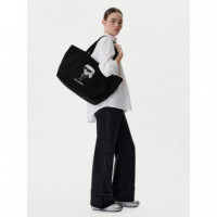 Ikon Aquarelle Shopper Black  KARL LAGERFELD