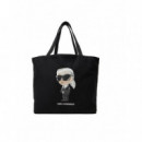 Ikon Aquarelle Shopper Black  KARL LAGERFELD