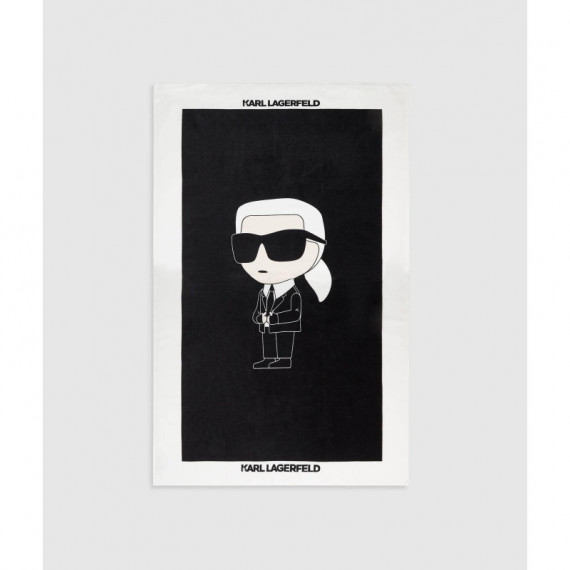 Ikon Beach Towel Black  KARL LAGERFELD
