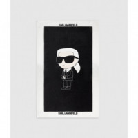 Ikon Beach Towel Black  KARL LAGERFELD