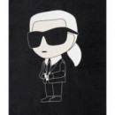 Ikon Beach Towel Black  KARL LAGERFELD