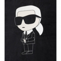 Ikon Beach Towel Black  KARL LAGERFELD