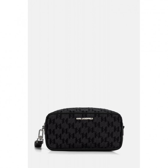 K Monogram Jaq Washbag Black  KARL LAGERFELD