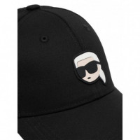 Ikon Cap Black  KARL LAGERFELD
