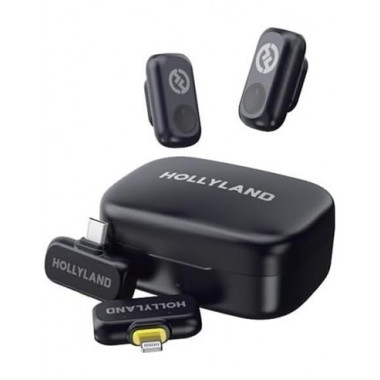 Hollyland Microfono Inalambrico Duo de Solapa Conector Tipo C y Lightning Lark A1  LALO