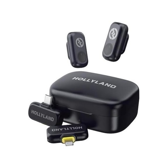 Hollyland Microfono Inalambrico Duo de Solapa Conector Tipo C y Lightning Lark A1  LALO