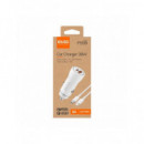 IDUSD Cargador Coche Con 1xUsb/1xTipo C 38W +Cable Tipo C A Lightning 3A F55B