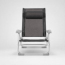 Sillón Solárium Reclinable Solarium con Reposacabezas Color Antracita Aluminio y Textilene Terrazza Collection®  TERRAZZA COLLEC