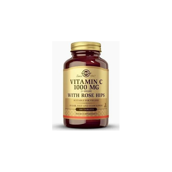 Vitamina C +escaramujo SOLGAR 1000MG/100COMP