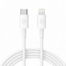 Cable de Silicona Líquida USB-C - Lightning 3 m Blanco