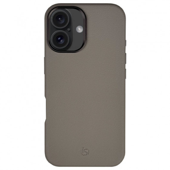 Funda de Cuero MagSafe Gris iPhone 16 Plus