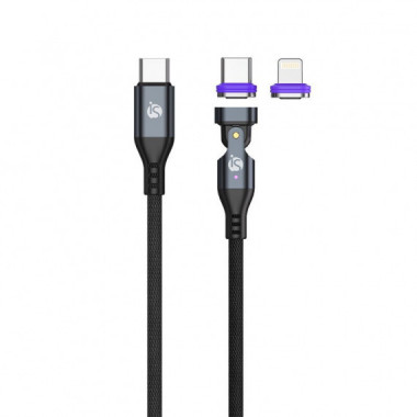Cable USB-C / USB-C Lightning con Punta Extra&iacute;ble