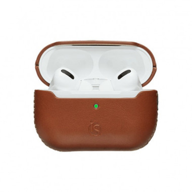 Funda AirPods Pro 2 de Cuero Marr&oacute;n