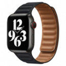 Correa Apple Watch Magnética de Cuero 42 49mm Negro