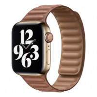 Correa Apple Watch Magnética de Cuero 42 49MM Marrón  ISERVICES
