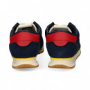 TALON ROJO DEPORTIVO MULTI PIEL AZUL