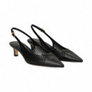 sin Talon Calado Lados Piel Negro  MICHAEL KORS