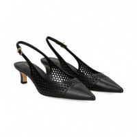 sin Talon Calado Lados Piel Negro  MICHAEL KORS