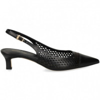 sin Talon Calado Lados Piel Negro  MICHAEL KORS