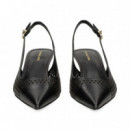 sin Talon Calado Lados Piel Negro  MICHAEL KORS