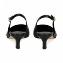 sin Talon Calado Lados Piel Negro  MICHAEL KORS