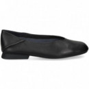Bailarina Costura Talon Piel Negro  CAMPER