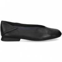 Bailarina Costura Talon Piel Negro  CAMPER