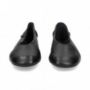 Bailarina Costura Talon Piel Negro  CAMPER