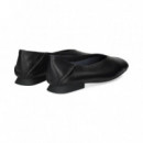 Bailarina Costura Talon Piel Negro  CAMPER