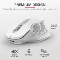 RATON TRUST OZAA ERGONOMICO RECARGABLE WIRELESS WH