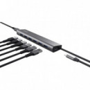 Hub USB Trust Halyx con 7 Puertos USB 3.2 (7x USB-A, 1x USB-C)