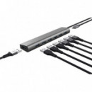 Hub USB Trust Halyx con 7 Puertos USB 3.2 (7x USB-A, 1x USB-C)