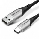 Cable Vention USB-A a USB-C 2.0 Trenzado 1M Gris CODHF