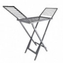 Tendedero Plegable ICO Kebra II de Resina Gris, 20 Metros, 170x55x100 cm