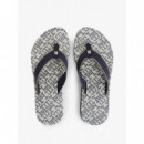 Th Monogram Mid Wedge Sandal Space Blue  TOMMY HILFIGER