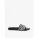Th Monogram Pool Slide Space Blue  TOMMY HILFIGER