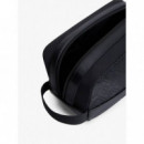 Th Nylon Jacquard Washbag Black  TOMMY HILFIGER
