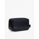 Th Nylon Jacquard Washbag Black  TOMMY HILFIGER