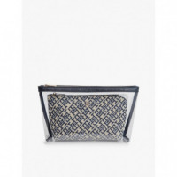 Th Icon Washbag 2 Pack Jacq Blue Mono  TOMMY HILFIGER
